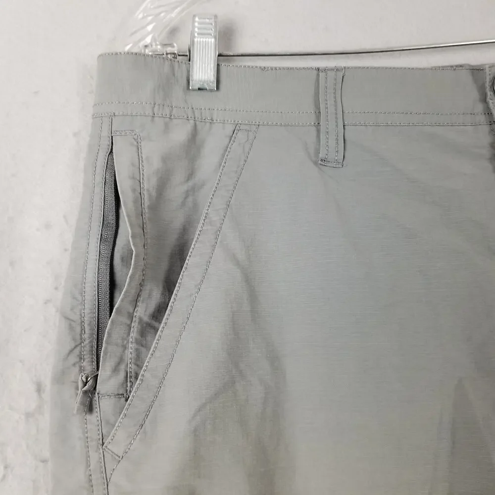 Hawke & Co‎ Shorts Mens 36 Gray Cargo Outdoor Lightweight Ripstop Pockets Nylon
